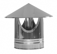 Capuchon pare pluie inox/inox tuile DINAK