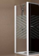 Paroi douche verre srigraphi  connecter LEDA modle SUN