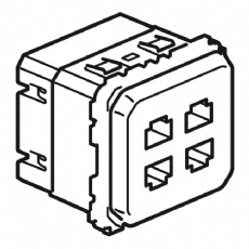 Mcanisme prise quadruple RJ45 STP pour rseau optimum auto Cliane LEGRAND