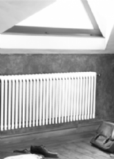 Radiateur horizontal sous allge eau chaude