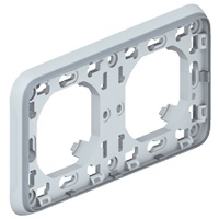 Support plaque encastr horizontal plexo gris LEGRAND 69683