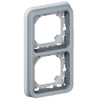 Support plaque encastr vertical plexo gris LEGRAND 69685