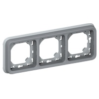 Support plaque encastr horizontal plexo gris LEGRAND 69687